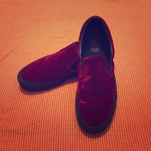 Crimson Velvet Vans